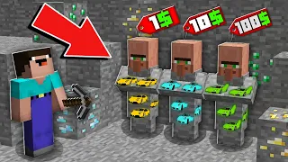 Minecraft NOOB vs PRO: WHICH RAREST VILLAGER ORE WITH CAR WILL NOOB BOUGHT FOR 1000$ VS 100$ VS 1$?