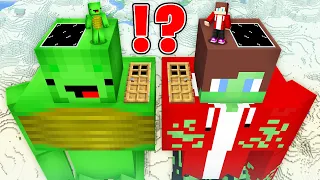 JJ And Mikey Found MUTANT TOWERS of THEMSELVES in Minecraft Maizen