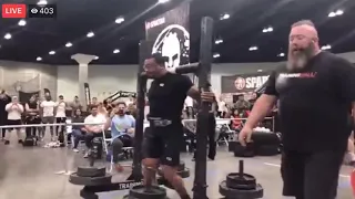 Larry Wheels 8th Event 800lb Super Yoke into Sandbag Carry and Load