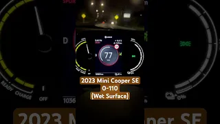 (EV Mini Cooper) Full Throttle on Slippery road #0to100 #0to60 #acceleration #mini #minicooper #se