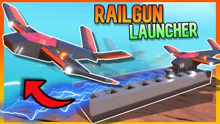 Using A RAILGUN To Launch A Glider In TRAILMAKERS!