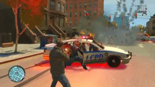 GTA 4 - Yardies Gang Shootout + Six Star Escape