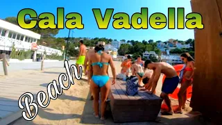 [4K-HD] BEACH WALK AT CALA VADELLA |Ibiza Hidden Gem|La Playa Mas Hermosa de Ibiza|Spain
