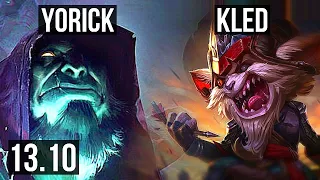 YORICK vs KLED (TOP) | 2300+ games, 2.2M mastery | KR Master | 13.10