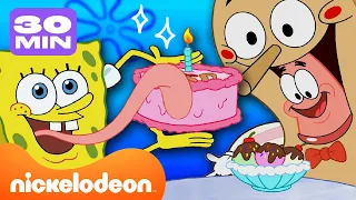 SpongeBob | Wszystkie cukierki, słodkości i przekąski! 🍬 | Przez 30 minut | Nickelodeon Polska