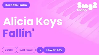 Alicia Keys - Fallin' (Lower Key) Karaoke Piano