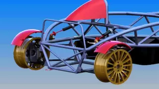 Solidworks Sport car rear suspension simulation