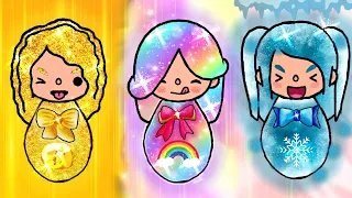 All Golden, Rainbow And Ice Hair Compilation | Toca Life Story | Toca Boca