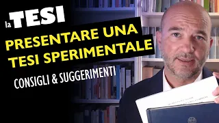 Presentare la TESI SPERIMENTALE in una discussione di Tesi