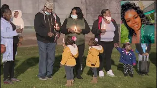 Relatives of murdered mom of 3 allegedly by fiance, hold vigil