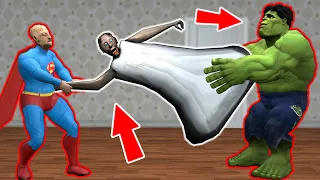 Granny vs Hulk vs *Grandpa-Superman* - funny horror animation (271-280 series in a row)