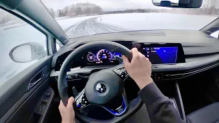 The 2022 Volkswagen Golf R (DSG) is a Blast in the Snow.