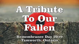 Remembrance Day Ceremony in Tamworth, Ontario, Canada Nov 11, 2019