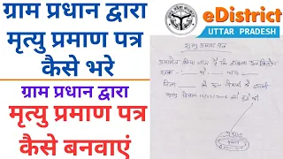 प्रधान द्वारा प्रमाणित मृत्यु प्रमाण पत्र कैसे बनवाएं | Mrityu Praman patra ka offline form