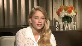 The Magnificent Seven: Haley Bennett "Emma Cullen" Official Movie Interview | ScreenSlam