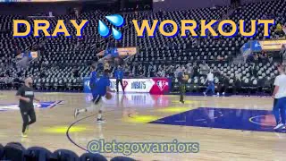 📺 Draymond Green workout/threes at Warriors pregame b4 home opener vs LA Clippers at Chase Center