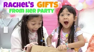 Rachel's Gifts from Her Party