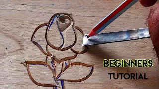 Rose flower simple carving tutorial|wood carving ideas for beginners