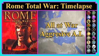 Timelapse | Rome Total War | Aggressive AI | All Factions at War | A.I. Only