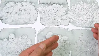 Watercolor technique - how to use salts for snowy trees