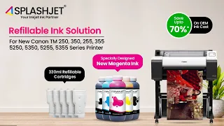 Pigment Ink For Canon TM5250 | TM5350 | TM250 | TM350 Series Printers | Refillable Ink Solotion