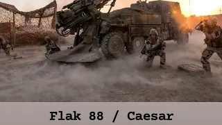 on a comparé un flak 88 à  un canon Caesar avec @MilitaryMachineFr !