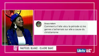 Les confidences de Claire Bahi dans le fauteuil blanc de Willy.