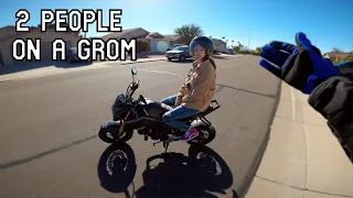 Riding the Honda Grom with a Passenger