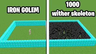 1000 iron golems vs 1 wither skeleton