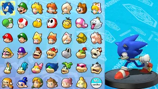 What if you play Sonic in Mario Kart 8 Deluxe (Mushroom Cup) (4K)
