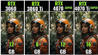 RTX 3060 vs RTX 3060 TI vs RTX 4070 SUPER vs RTX 4070 TI SUPER - Test in 20 Games - 1080p - 2k - 4k