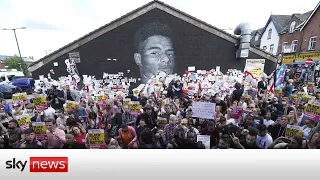 Hundreds gather at anti-racism demo to support Marcus Rashford