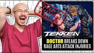 DOCTOR breaks down all TEKKEN "RAGE ARTS" | FIGHT INJURIES