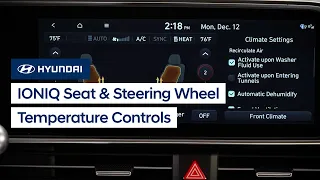 Seat and Steering Wheel Temperature Controls | IONIQ | Hyundai