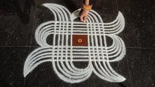 Thai madham special simple padi kolam | 4*4 simple easy kolam | Pandaga muggulu | Rangoli kolangal