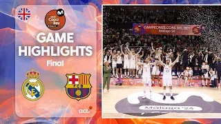 Real Madrid - Barça (96-85) HIGHLIGHTS | Copa del Rey Málaga 2024