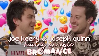 Joe Keery and Joseph Quinn having an epic bromance for 1 minute and 58 seconds