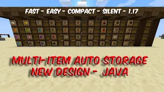 Auto Multi-Item Sorter/Storage | Java 1.17.1 | Silent | Expandable | Unbreakable