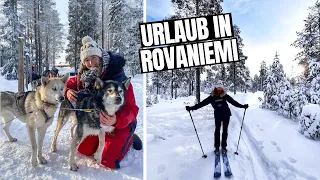 Der ULTIMATIVE URLAUB in Rovaniemi, Finnland | Rentier- & Huskytour, Skiwanderung, Lagerfeuer, Sauna