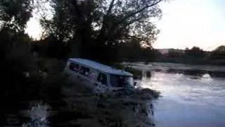 UAZ Bukhanka crossing the river ford