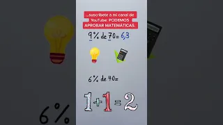 Porcentajes en SEGUNDOS Truco matemático para calcular un porcentaje