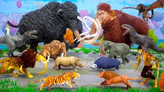 ARBS Prehistoric Mammals vs ARK Prehistoric Animals Elephant Mammoth vs Dinosaur Animal Revolt