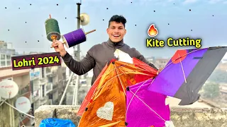 🔥Kite Cutting on Lohri 2024 | Kite Flying Festival | Kites Vlog |