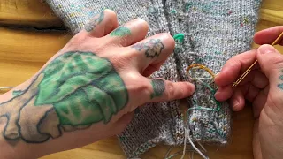Mattress Stitch (Knit Side/Rose Cardigan)
