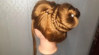 Beautiful Bun Hairstyle In 7 mins|Easy and Simple|For Everyone#hairstyle#hairtutorial #easyhairstyle