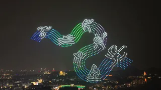 Asian Games themed drone show over the West Lake with 1,000 drones