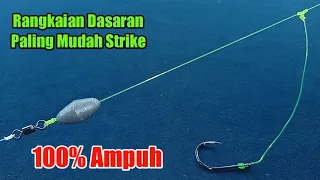 Tutorial Cara membuat Rangkaian Dasaran  paling mudah Strike - bottom fishing Rig