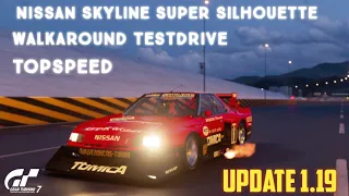 Gran Turismo 7 | GT7  Nissan Skyline Super Shilouette 84' Walkaround, Testdrive and Topspeed