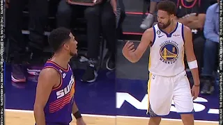 Devin Booker & Klay Thompson getting some Trash Talking