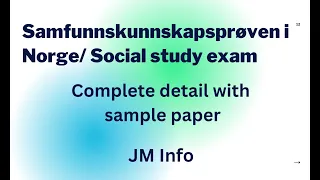 Samfunnskunnskapsprøven | Statsborgerprøven | Social study exam with sample paper | Norway